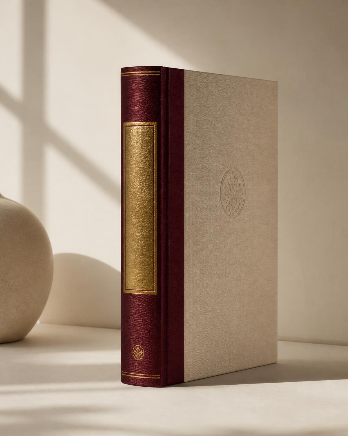 Luxury hardcover book mockup representing the Leadership category